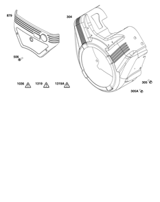Blower Housing Group Diagram and Parts List for 356777-0147-B5 200000 - 399999 Briggs and Stratton Engine